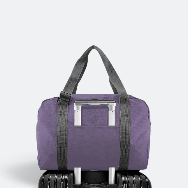 GBM9012 Briko Foldable Duffle Bag Purple On Trolley Gbm9012 briko foldable duffle bag purple on trolley view