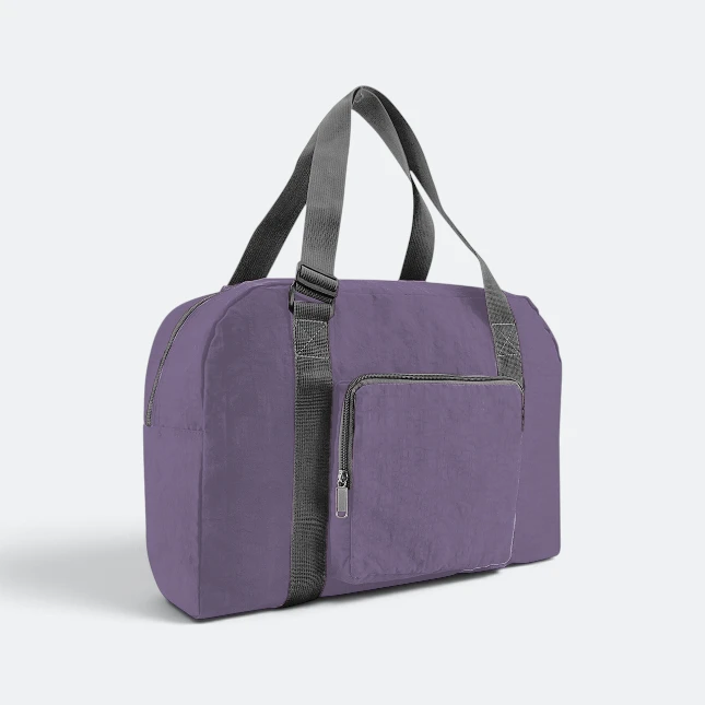 GBM9012 Briko Foldable Duffle Bag Purple SideView Gbm9012 briko foldable duffle bag purple side view view