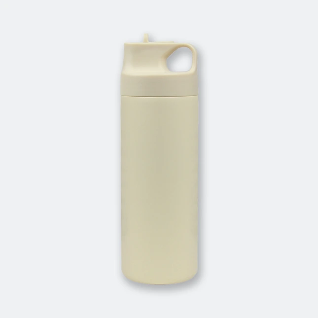 kiro vacuum bottle with powder coated finish and built-in straw lid