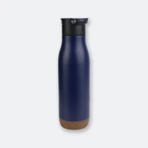 trekker stainless steel drink bottle with cork base and powder coated body