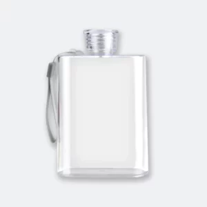 swig ps drink bottle with clear strap and transparent body