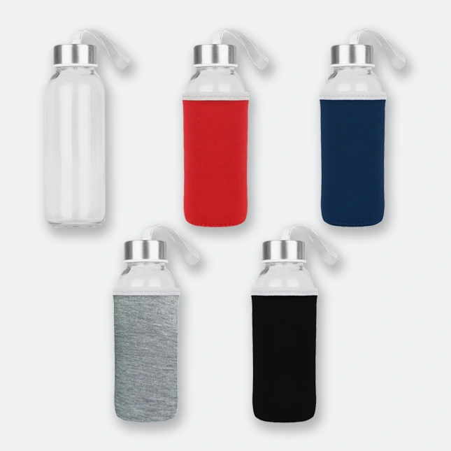 GIH2511 LIKEME MINI - Glass Bottle With Neoprene Pouch (300ml)