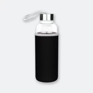 likeme glass bottle with neoprene pouch and 500ml capacity