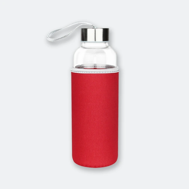GIH2512 LIKEME - Glass Bottle With Neoprene Pouch (500ml)