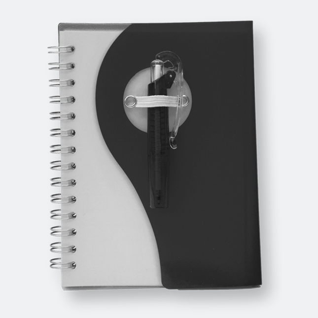 GMG1184_Lily_PP_Notebook_With_Pen_I_Black GMG3223 Lily PP Notebook With Pen