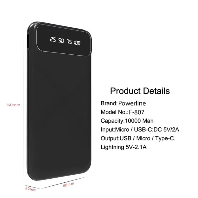 Gtt4026 yondo rail4 power bank (10000mah)