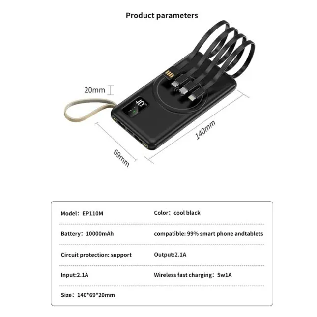 GTT4028_Qirro_Power_Bank_4 Gtt4028 qirro loop4 wireless power bank (10000mah)