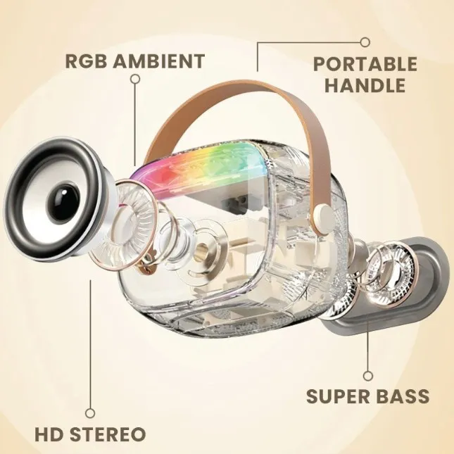 Gtt4077 lumivo halo karaoke speaker with microphone
