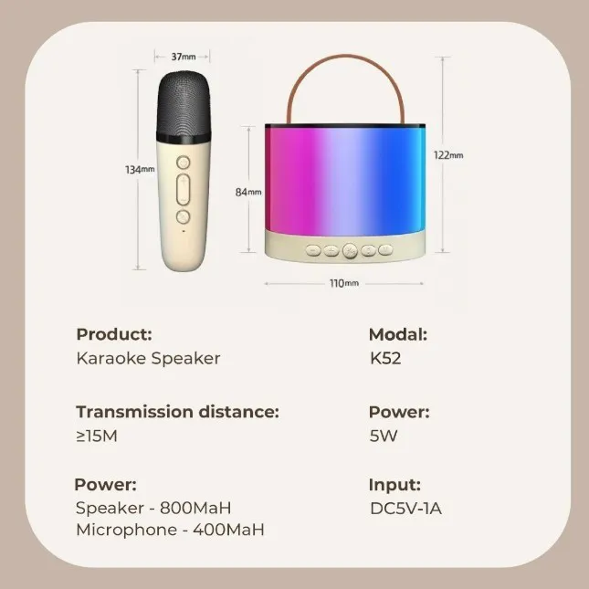 GTT4078_KBOX-52_Wireless_Speaker_5 Gtt4078 kavox compact portable karaoke speaker with microphone