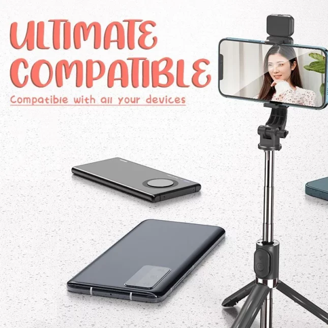 GTT4100_Gimbo_Mobile_Stand_16 Gtt4100 gimbo bluetooth selfie stick tripod with fill light