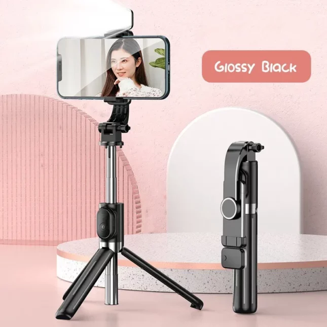 GTT4100_Gimbo_Mobile_Stand_7 Gtt4100 gimbo bluetooth selfie stick tripod with fill light