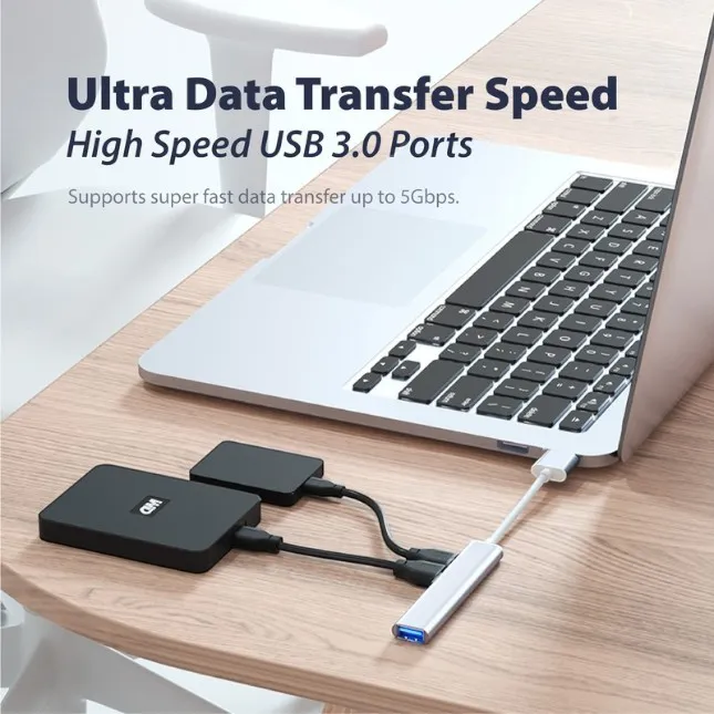GTT4106_Trivo_USB_Hub_5 Gtt4106 trivo 4-port usb 3. 0 hub with usb-c connector