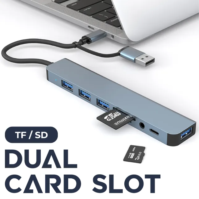 Gtt4109 zomex 8-in-1 usb hub with card readers