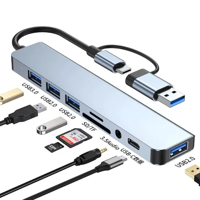 Gtt4109 zomex 8-in-1 usb hub with card readers