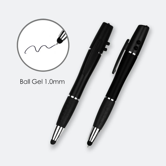 GIH1023 MIB LED Laser Stylus Gel Pen (black gel ink)