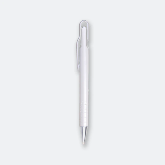 GIH2023_MIRAGE_Plastic_Ball_Pen_5055_WHITE GIH1003 Mirage Plastic Ball Pen (black ink)