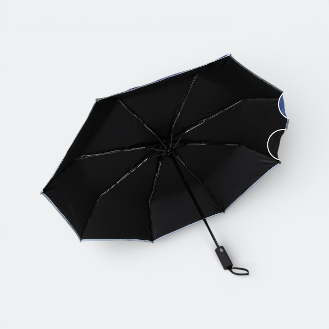 GIH4103 21.5'_inch_Tri_Fod_Auto_Umbrella_Black2 GIH6203 Tri Fold Auto Umbrella 21.5''