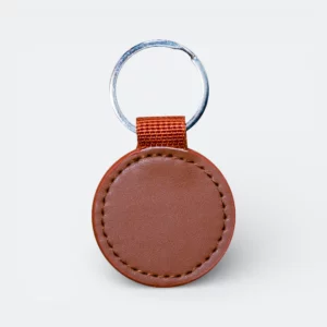 GMG3021_Wink_PU_Keychain_(Round)_Brown GMG3021 Wink PU Keychain (Round)
