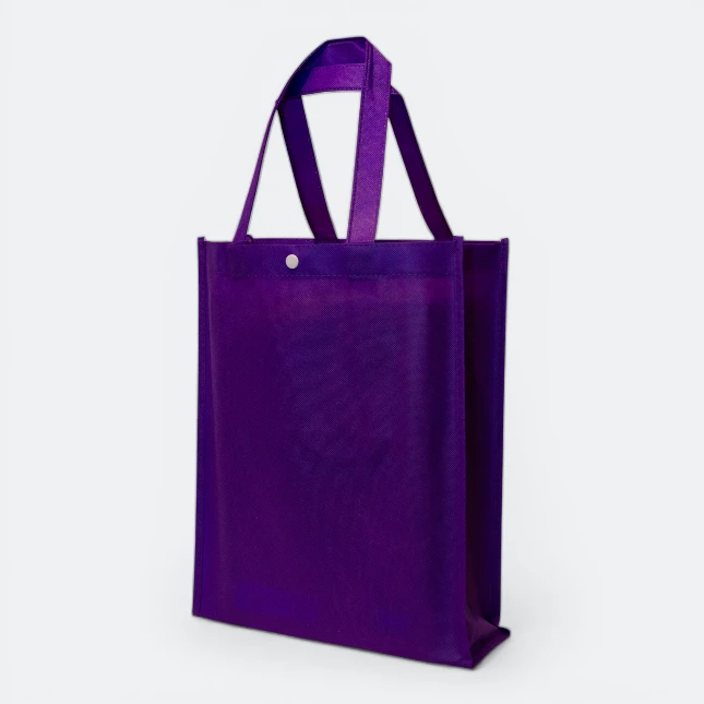 GMG5008_Non_Woven_Bag_A4_Stiches_With_Button_Purple GMG5008 Non Woven Bag A4 (w/button)