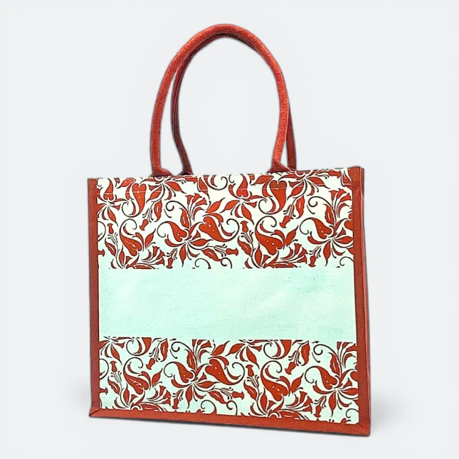 GMG5052_Laminated_Canvas_Bag_2_islamic_Orange GMG5052 Laminated Canvas Bag 2 (flower)