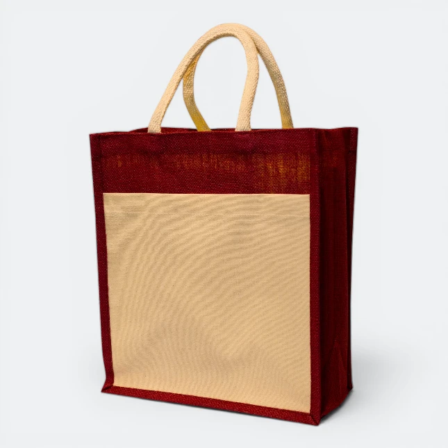 GMG5059_Blackcurrant_Jute_Bag_Maroon GMG5059 Blackcurrant Jute Bag