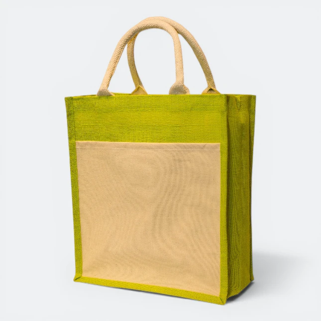 GMG5059_Blackcurrant_Jute_Bag_Neon_Green GMG5059 Blackcurrant Jute Bag