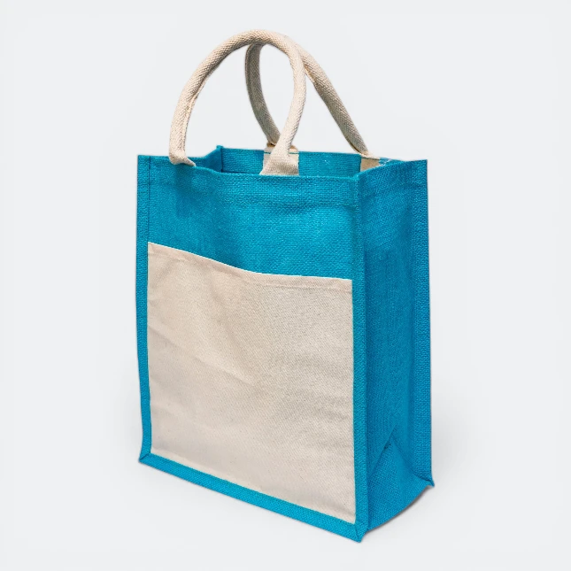 GMG5059_Blackcurrant_Jute_Bag_Sea_Blue GMG5059 Blackcurrant Jute Bag