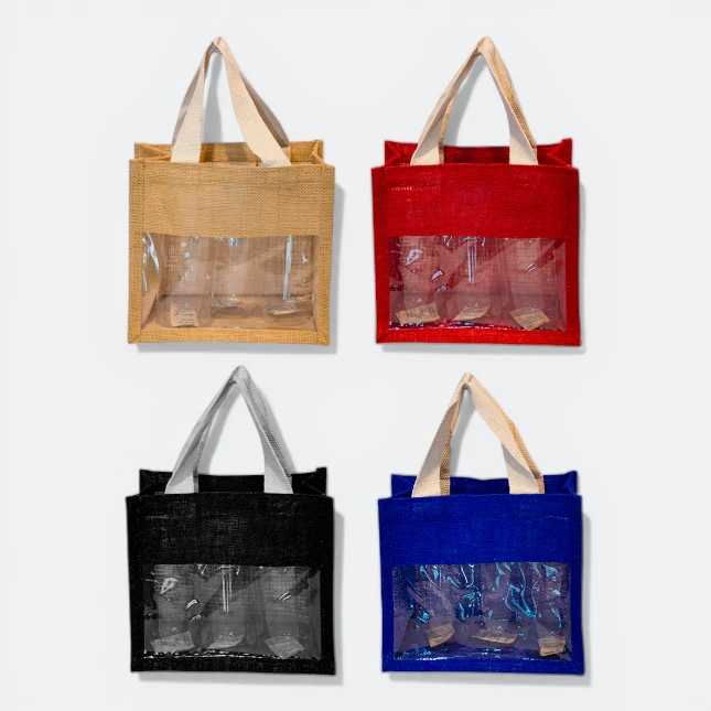 GMG5079_Laminated_Jute_bag_3_bottles_All_Colors GMG5079 Laminated Jute bag (3 bottles)