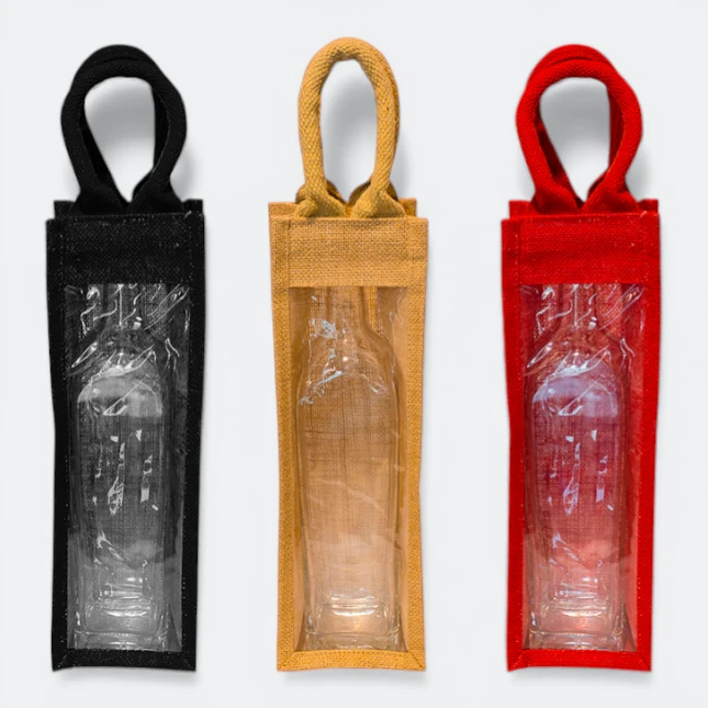 GMG5080_Laminated_Jute_bag_1_bottle_All_Colors GMG5080 Laminated Jute bag (1 bottle)