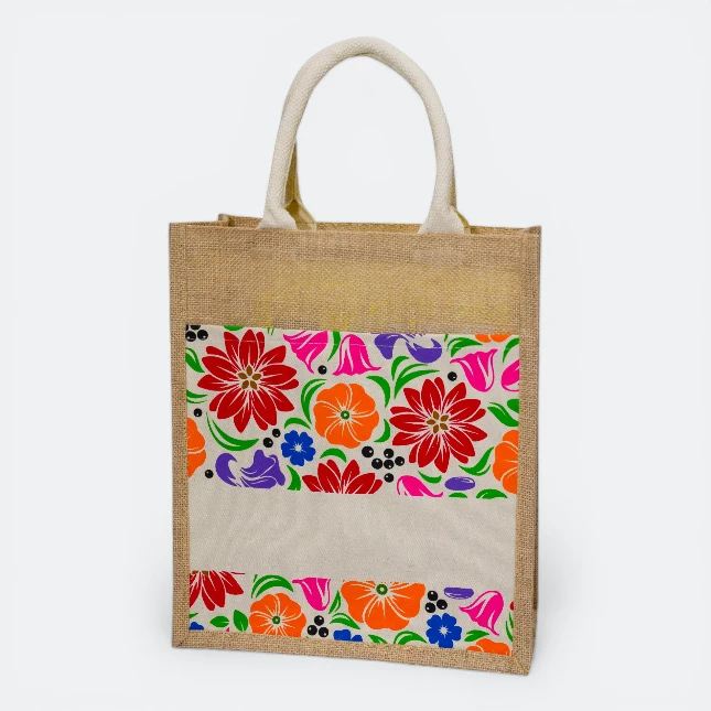 GMG5081_Laminated_Jute_bag_1_pattern_Beige GMG5081 Laminated Jute bag 1 (pattern)