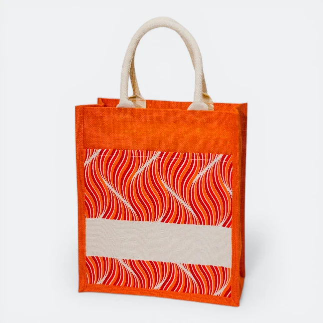 GMG5083_Laminated_Jute_bag_3_pattern_Orange GMG5083 Laminated Jute bag 3 (pattern)