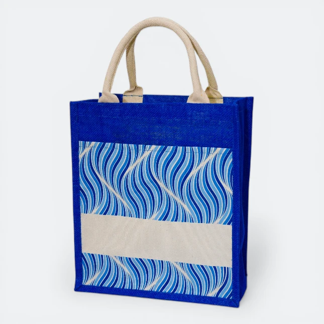 GMG5083_Laminated_Jute_bag_3_pattern_Royal_Blue GMG5083 Laminated Jute bag 3 (pattern)