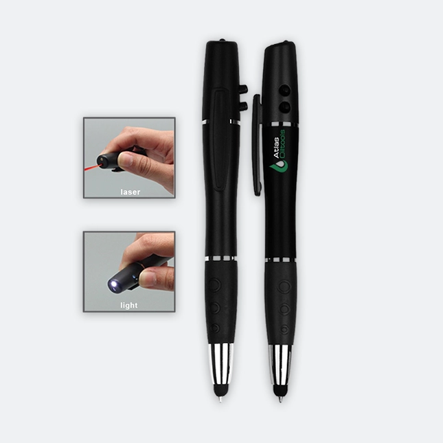 GIH1023 MIB LED Laser Stylus Gel Pen (black gel ink)