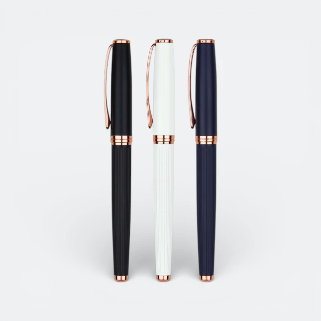 GIH1043 Stellar Rose Metal Roller Pen (black gel ink)