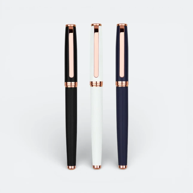 GIH1043 Stellar Rose Metal Roller Pen (black gel ink)