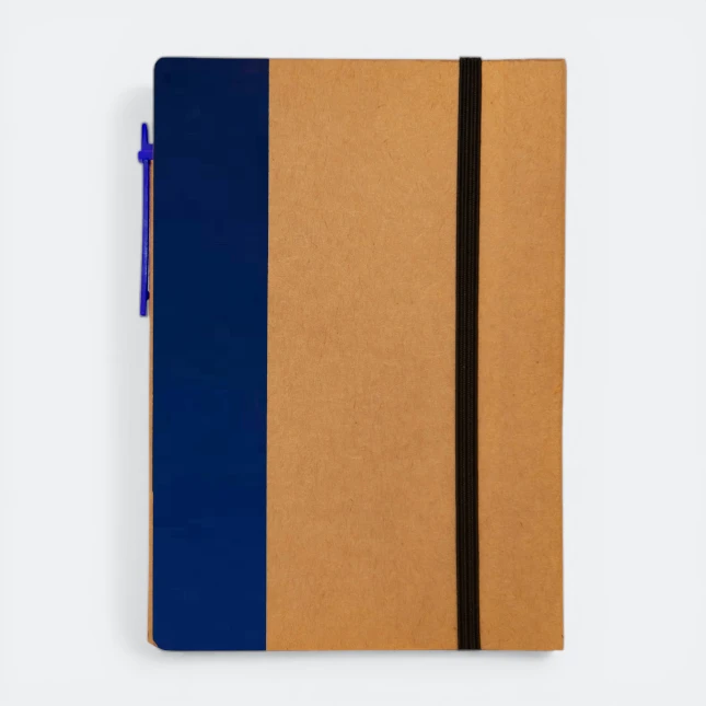 GMG3208_Trexo_Eco_Notepad_with_Pen_sticky_Royal_Blue GMG3208 Trexo Eco Notepad with Pen (sticky)
