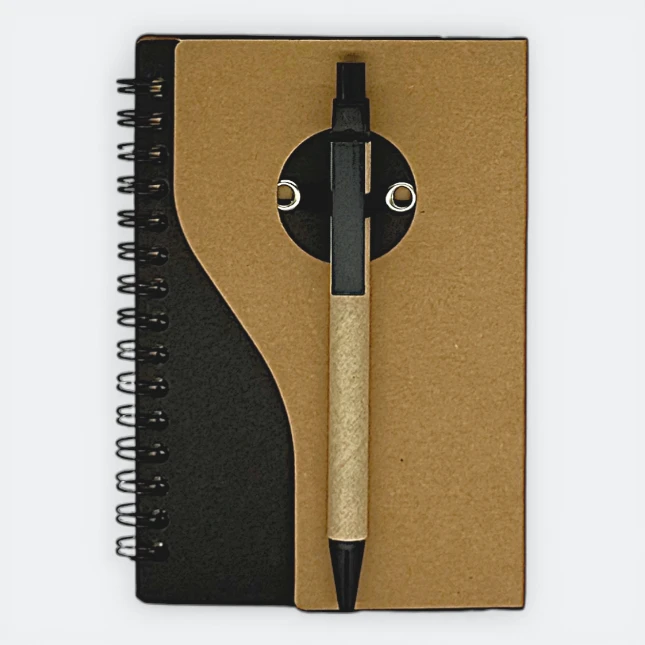 GMG3219_Mavon_Eco_Notepad_with_Pen_Black GMG3219 Mavon Eco Notepad with Pen