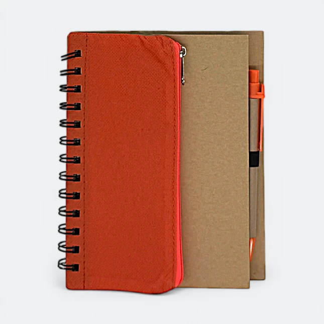 GMG3220_Zerlo_Eco_Notepad_with_Pen_pocket_Orange GMG3220 Zerlo Eco Notepad with Pen (pocket)