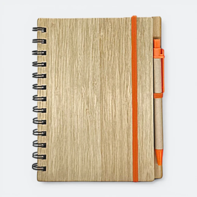 GMG3221_Bammboo_Notepad_with_Pen_4_Orange GMG3221 Bammboo Notepad with Pen 4