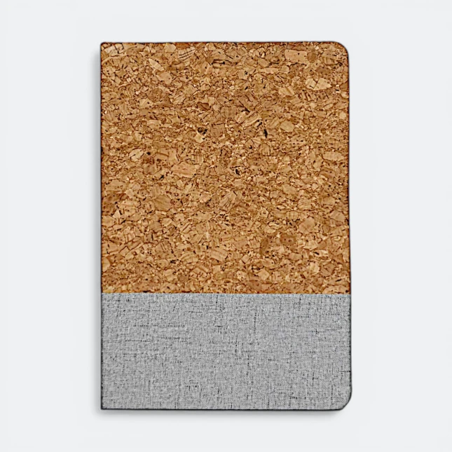 GMG3242_Lorven_Cork_PU_Notebook_A5_Grey GMG3242 Lorven Cork PU Notebook (A5)
