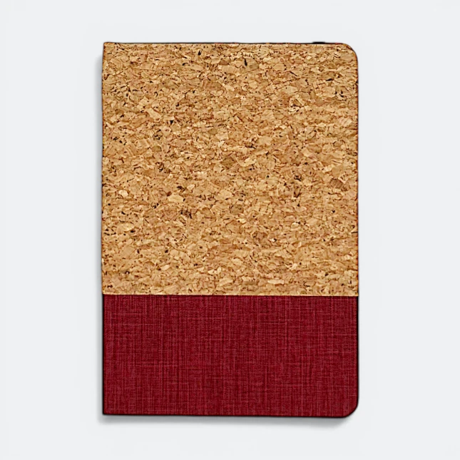 GMG3242_Lorven_Cork_PU_Notebook_A5_Maroon GMG3242 Lorven Cork PU Notebook (A5)