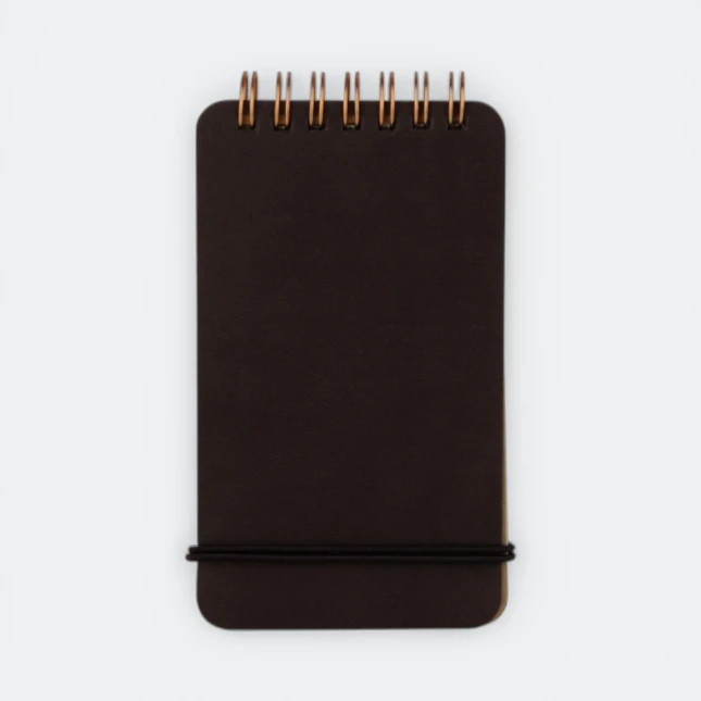 GMG3401_Oliver_Vegan_Leather_Notepad_Black GIH3401 Oliver Vegan Leather Notepad