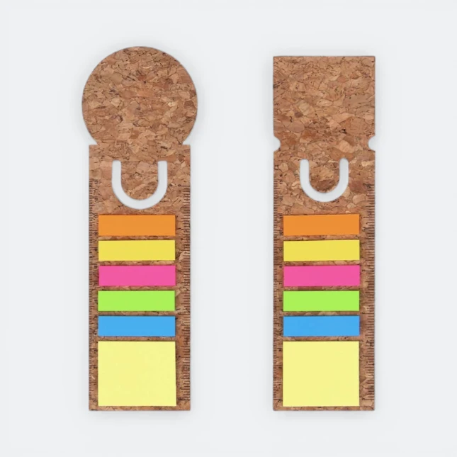 GMG3403_Cork_Bookmark_with_Sticky_Notes_All GIH3403 Cork Bookmark with Sticky Notes