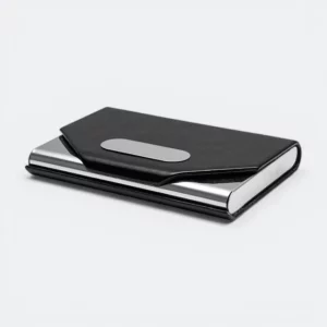 GMG6504_Cresta_PU_Name_Card_Holder_Black_Side GMG6504 Cresta PU Name Card Holder