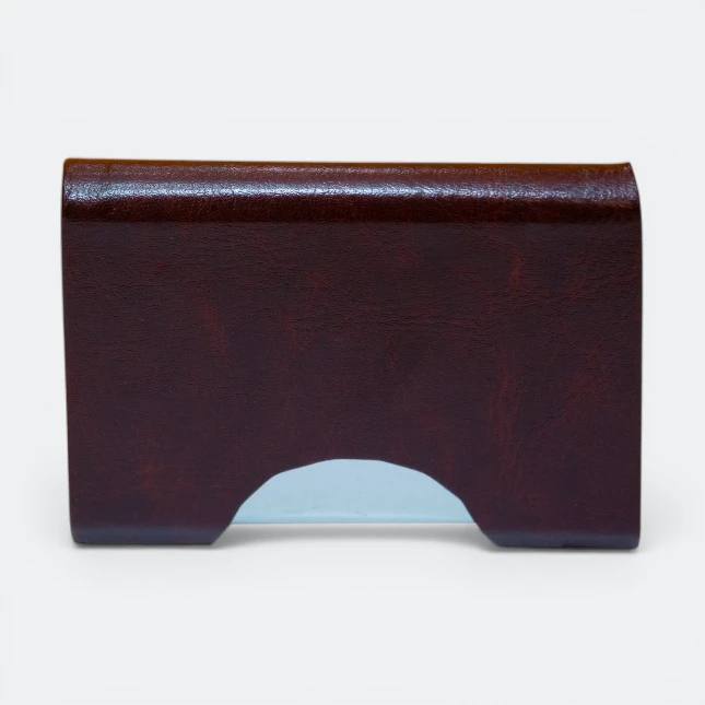 GMG6507_Brio_PU_Name_Card_Holder_Brown_Front GMG6507 Brio PU Name Card Holder