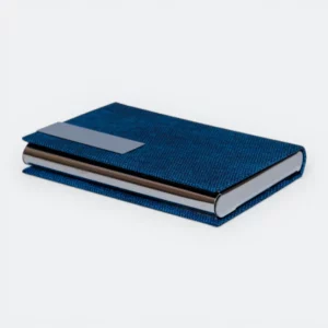 GMG6509_Lavor_PU_Name_Card_Holder_Navy_Side GMG6509 Lavor PU Name Card Holder