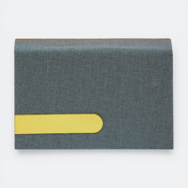 GMG6511_Caro PU Name Card Holder_Gold GMG6511 Caro PU Name Card Holder