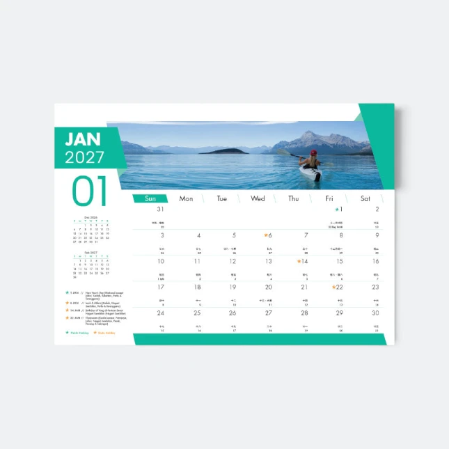CAL_033_ADVENTURE_2027_Jan Cal033 adventure calendar 2027
