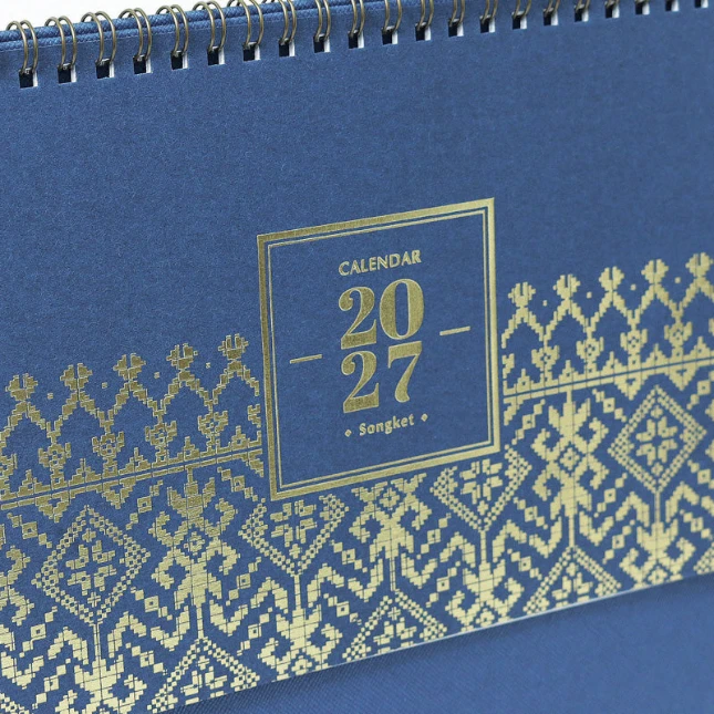 Cal037h songket calendar ( horizontal )