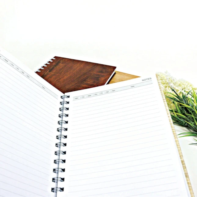 Dma131 woodgrain diary ( wire-o )